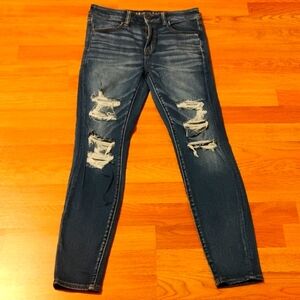 American Eagle Outfitters Distressed Highrise JEGGINGS Size 8
